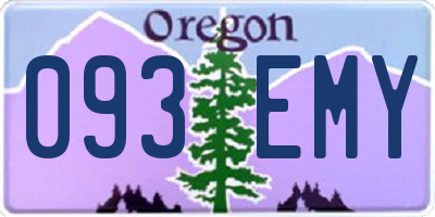 OR license plate 093EMY