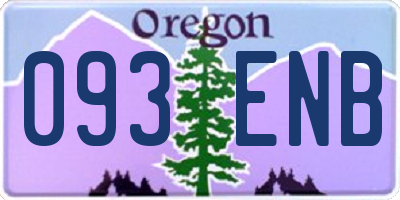 OR license plate 093ENB