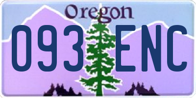 OR license plate 093ENC