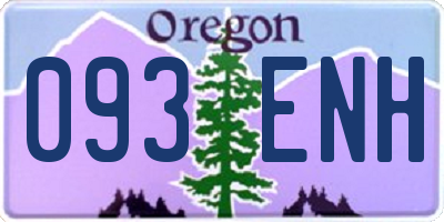 OR license plate 093ENH