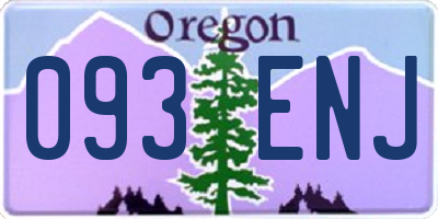OR license plate 093ENJ