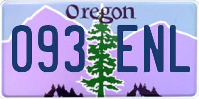 OR license plate 093ENL