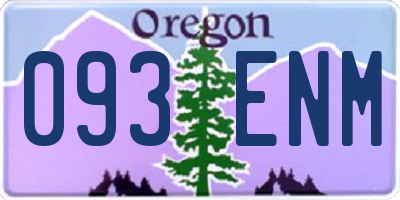 OR license plate 093ENM