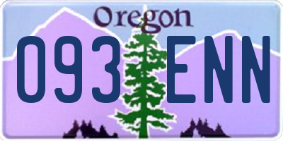 OR license plate 093ENN