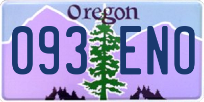 OR license plate 093ENO