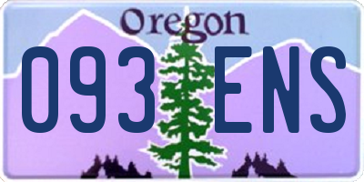 OR license plate 093ENS