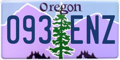 OR license plate 093ENZ