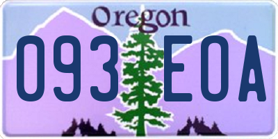 OR license plate 093EOA