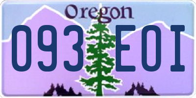 OR license plate 093EOI