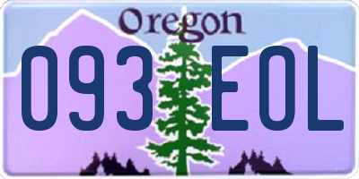OR license plate 093EOL