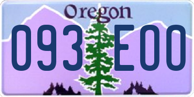 OR license plate 093EOO