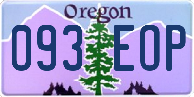 OR license plate 093EOP