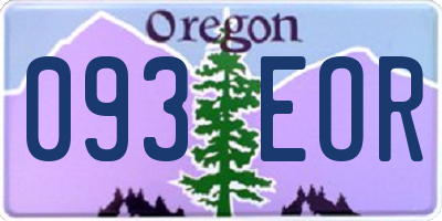 OR license plate 093EOR