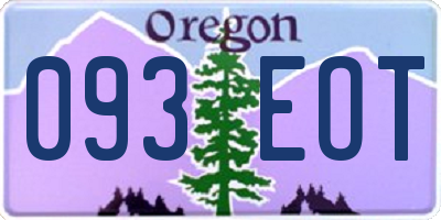 OR license plate 093EOT