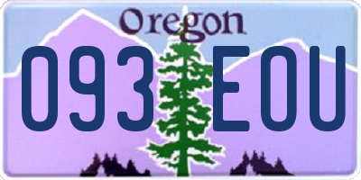 OR license plate 093EOU