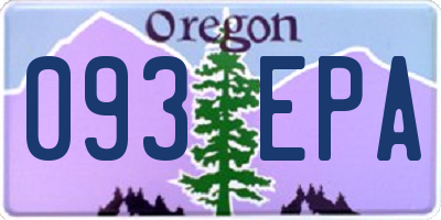 OR license plate 093EPA