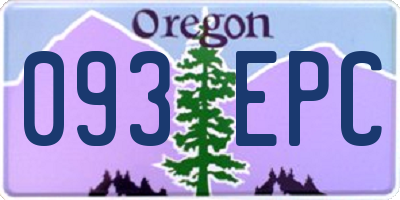 OR license plate 093EPC