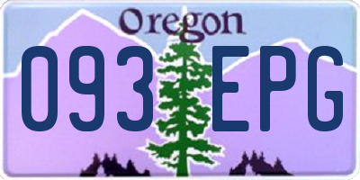 OR license plate 093EPG