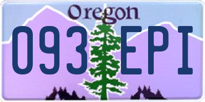 OR license plate 093EPI