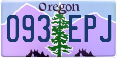 OR license plate 093EPJ