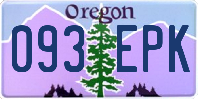 OR license plate 093EPK