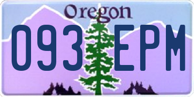 OR license plate 093EPM
