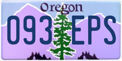 OR license plate 093EPS