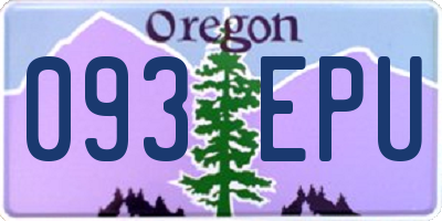 OR license plate 093EPU
