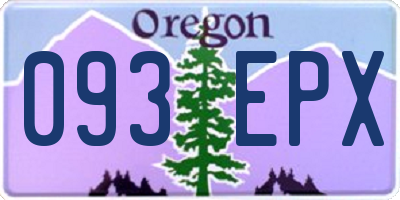 OR license plate 093EPX