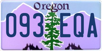 OR license plate 093EQA