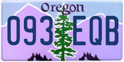 OR license plate 093EQB