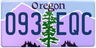 OR license plate 093EQC