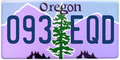 OR license plate 093EQD