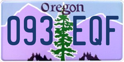 OR license plate 093EQF