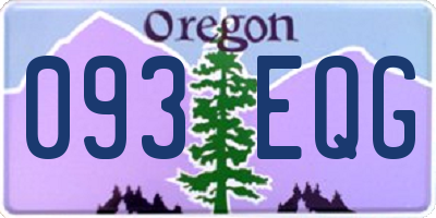 OR license plate 093EQG