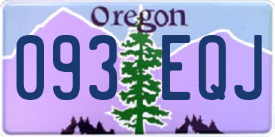 OR license plate 093EQJ