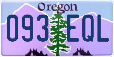 OR license plate 093EQL