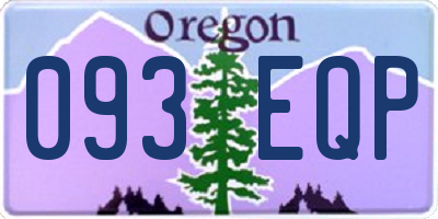 OR license plate 093EQP