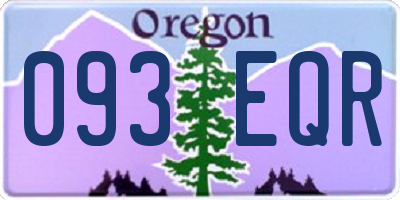 OR license plate 093EQR