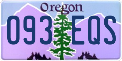 OR license plate 093EQS