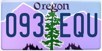 OR license plate 093EQU