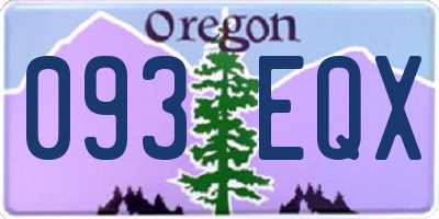 OR license plate 093EQX