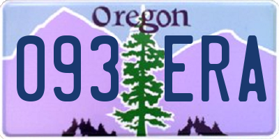 OR license plate 093ERA