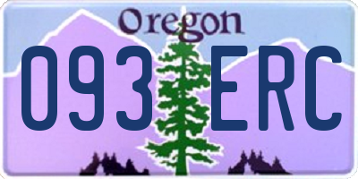 OR license plate 093ERC