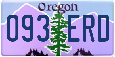 OR license plate 093ERD