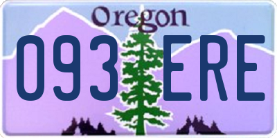 OR license plate 093ERE