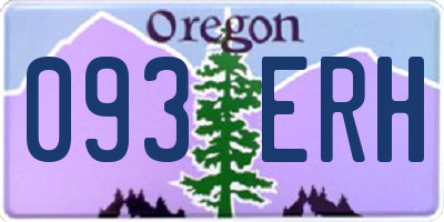 OR license plate 093ERH