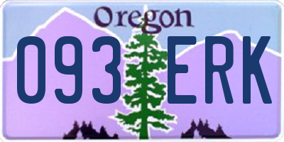 OR license plate 093ERK
