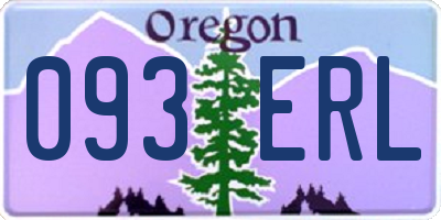 OR license plate 093ERL