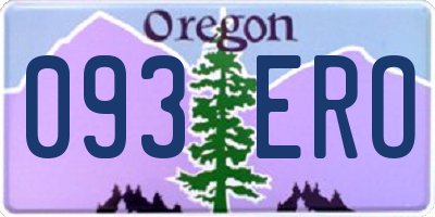OR license plate 093ERO